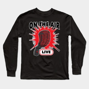 On The Air Live Vintage Microphone Long Sleeve T-Shirt